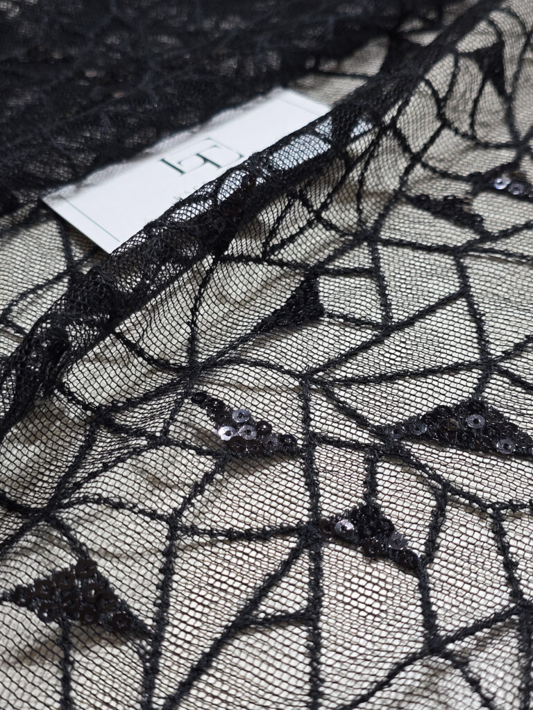 Black lace fabric sold by the meter online shop