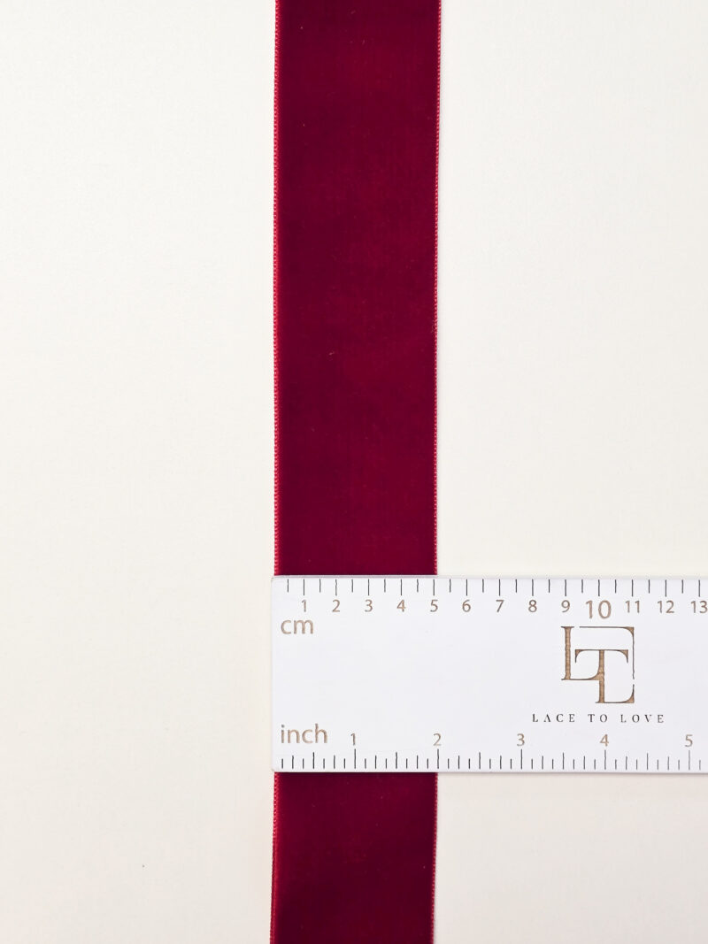 Luxury red gift wrapping ribbon velvet shop online