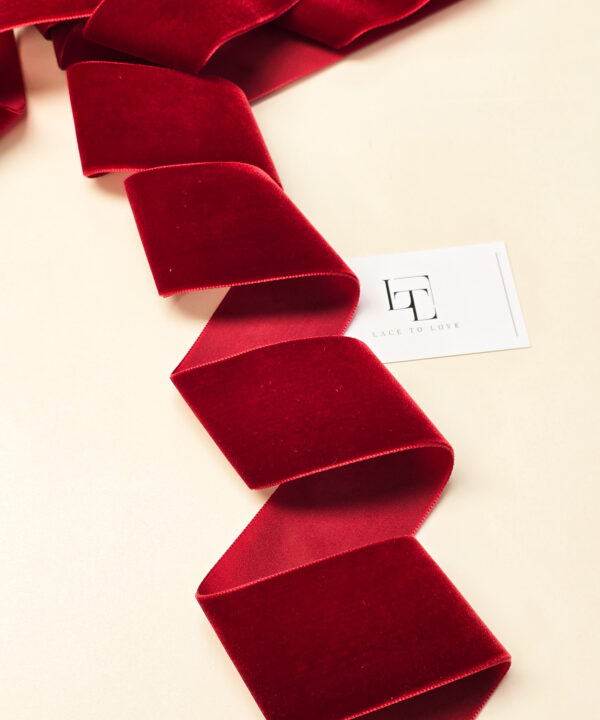 Table decoration red velvet tape buy online