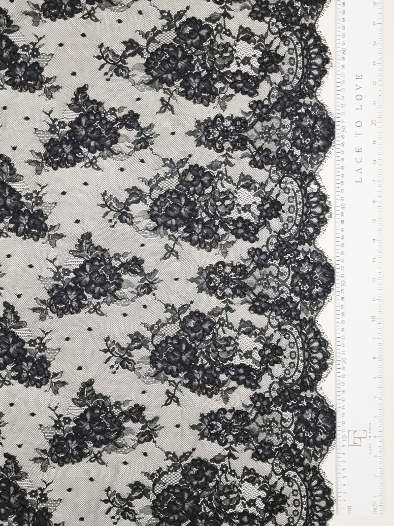 Black wedding bridal lace cloth sold by the yard