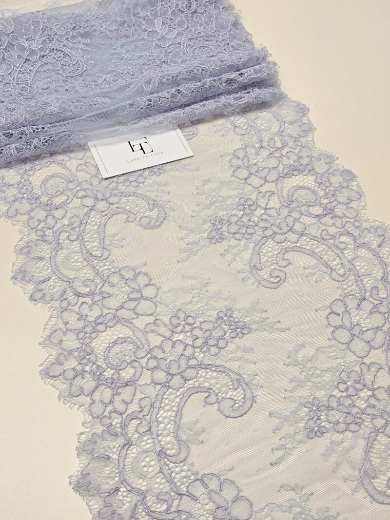 Light lilac lace ribbon sold by the yard