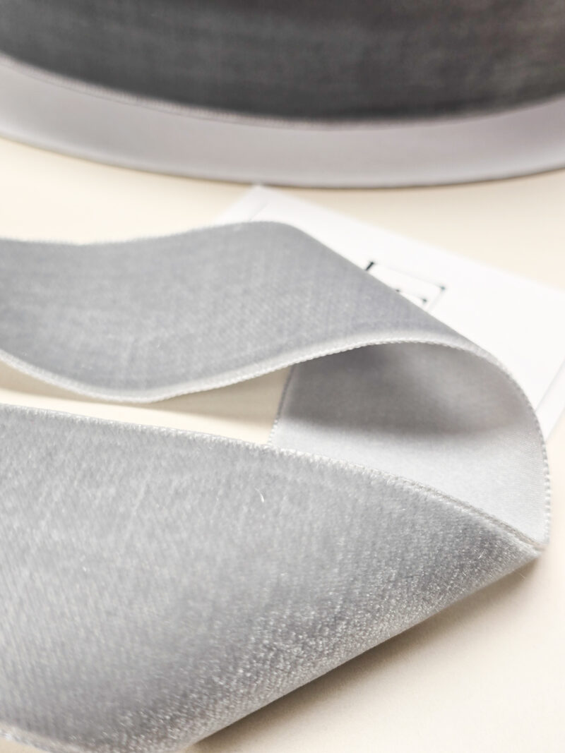 Luxury gray gift wrapping ribbon velvet shop online