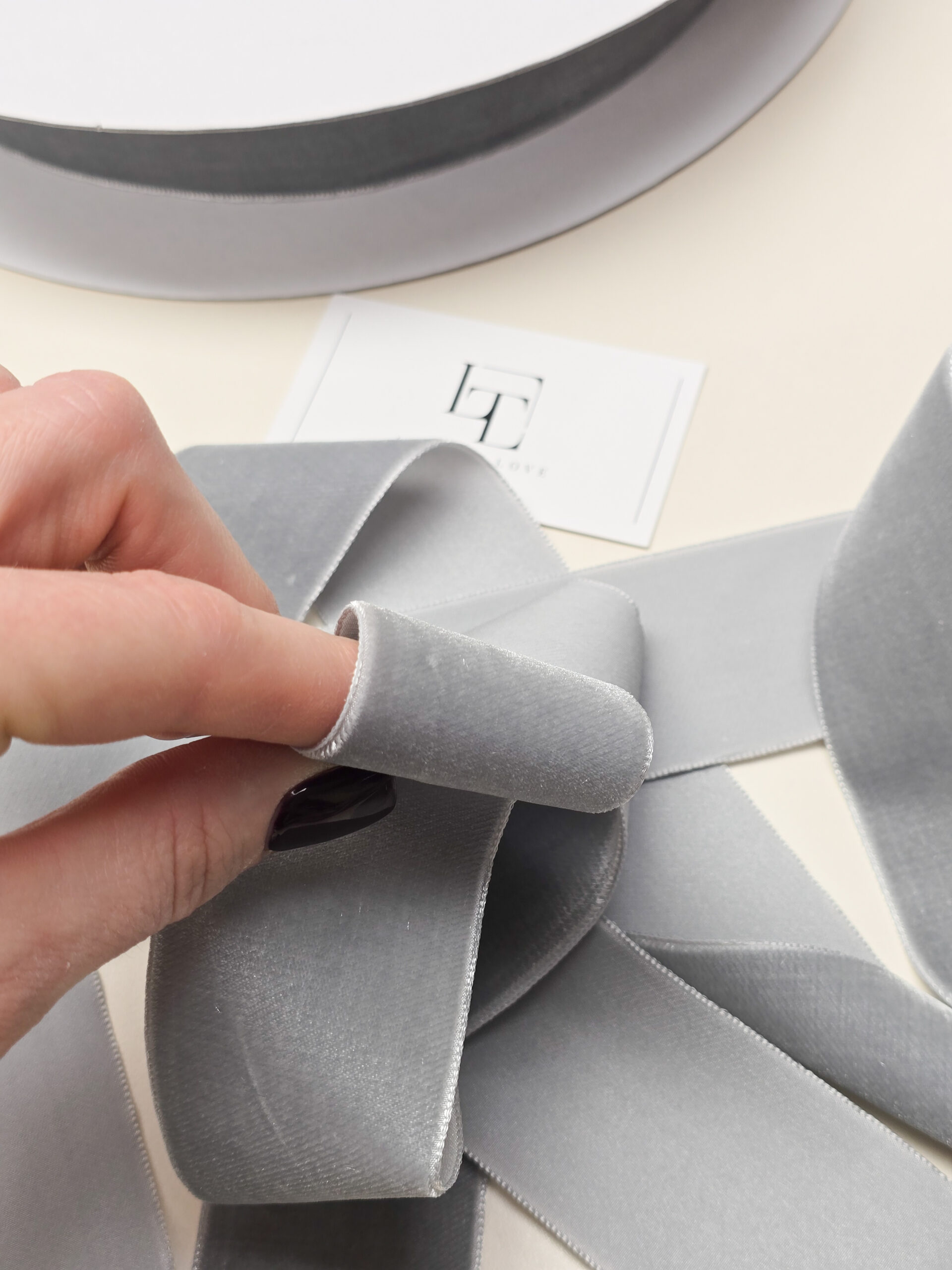 Chair cushion grey decoration ribbon