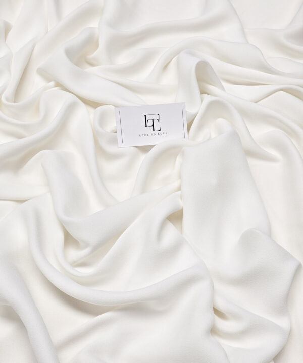 White bridal matt bubble crepe fabric