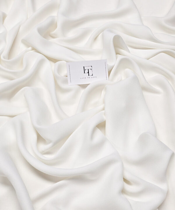 White bridal matt bubble crepe fabric