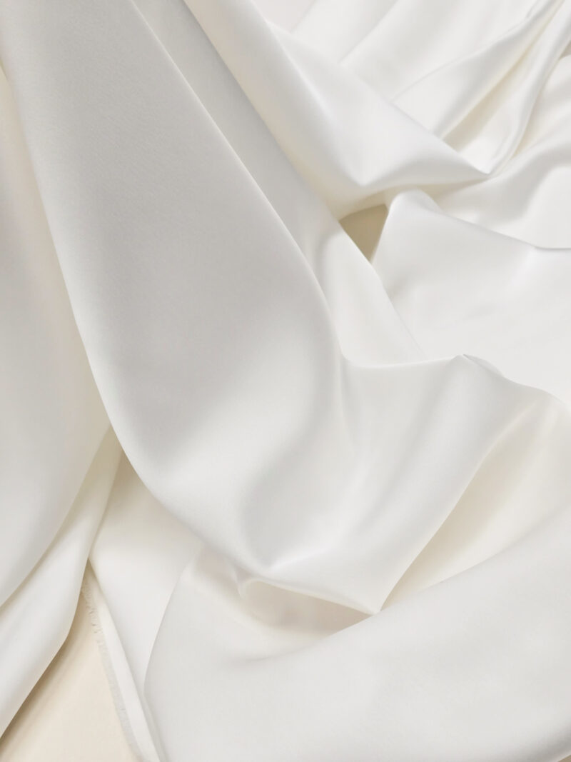 White duchess satin fabric for dresses gowns