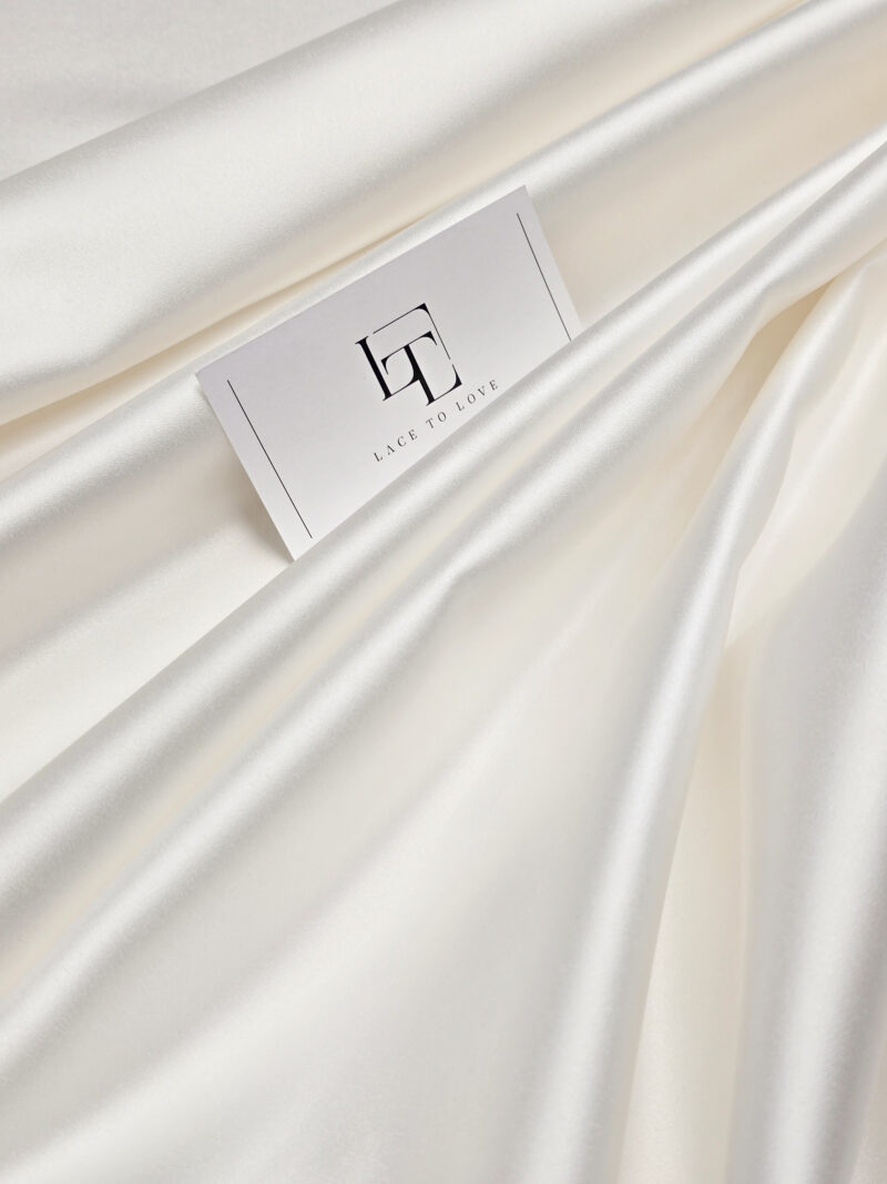 Ivory duchess bridal satin fabric