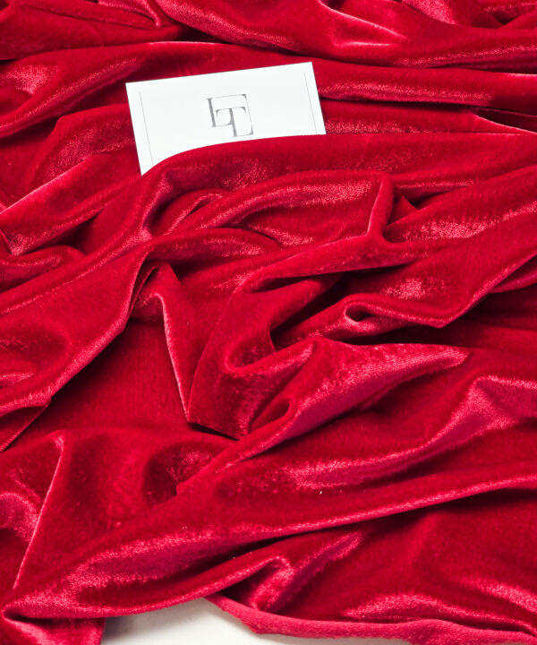 Red elastic velour velvet cloth