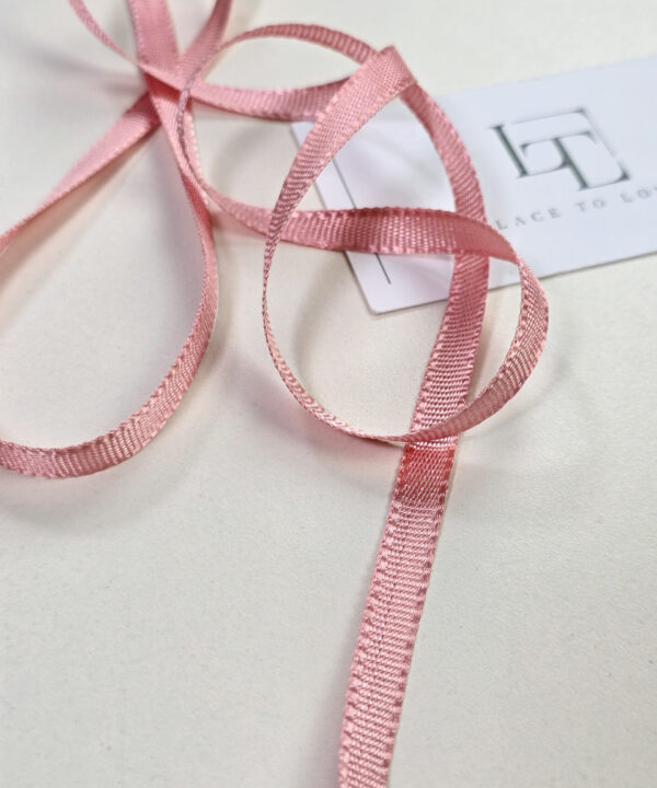 Salmon pink grosgrain ribbon