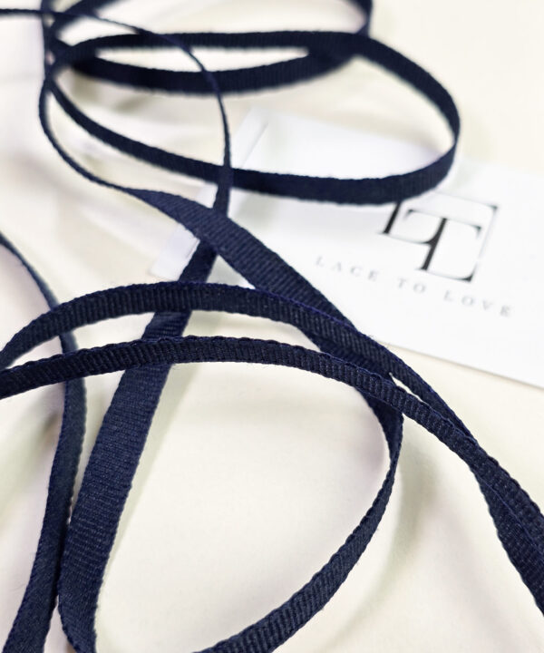 Navy blue grosgrain ribbon