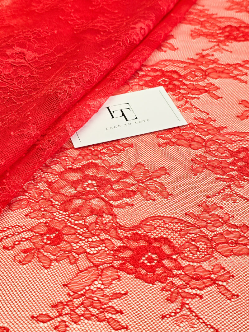 Red wedding bridal lace cloth sold by the yard