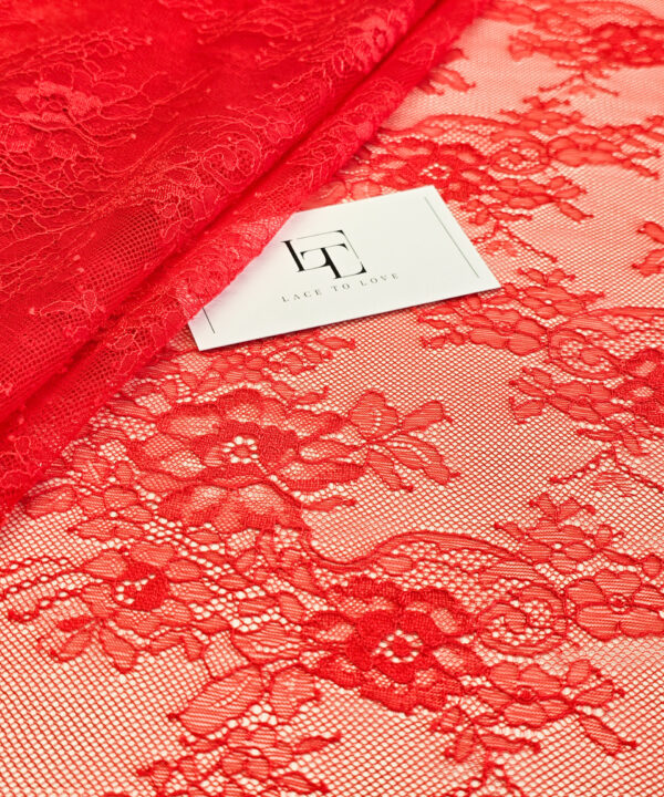 Red wedding bridal lace cloth sold by the yard