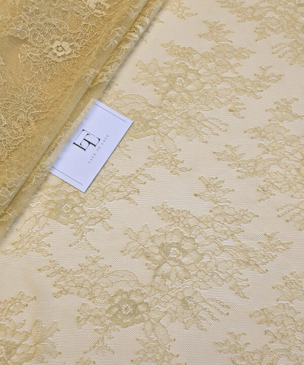Gold lace fabric sold by the meter online shop
