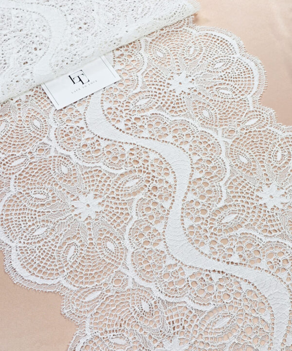 Lace trim fabric online shop delivery
