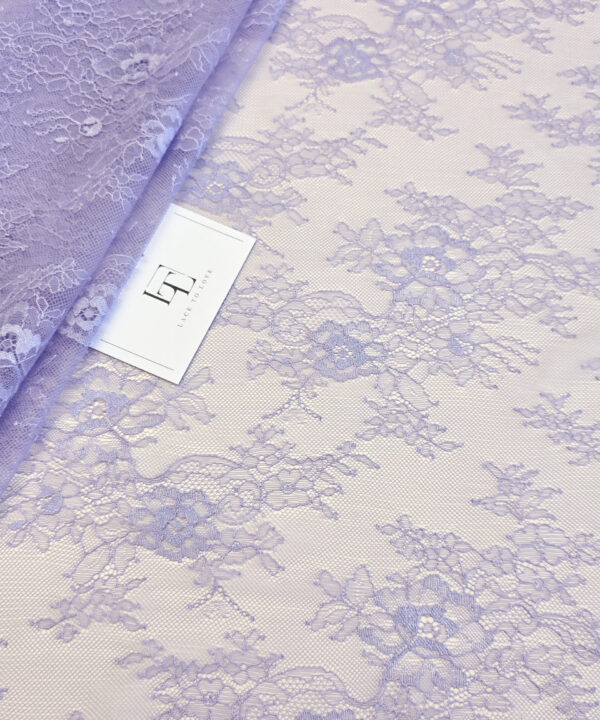 Purple Chantilly bridal lace french fabric europe