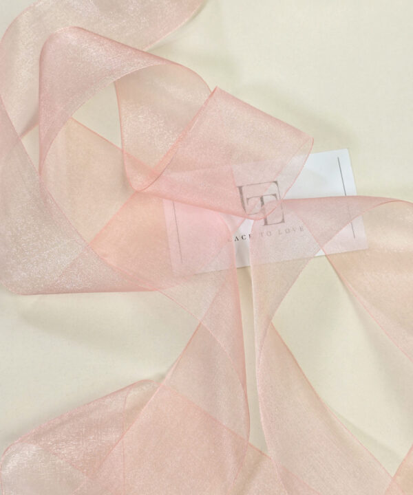 Shiny salmon pink decoration ribbon