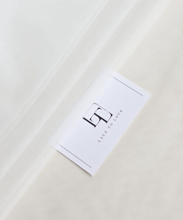 Ivory quality tulle fabric gown making