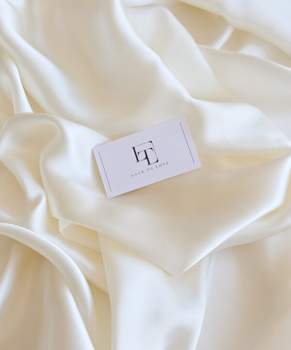 Ivory bridal silk satin fabric