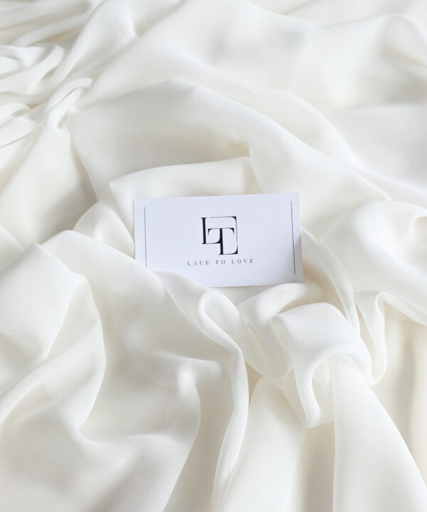 Ivory chiffon fabric