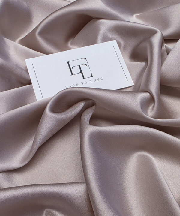Grayish purple stretch silk satin fabric