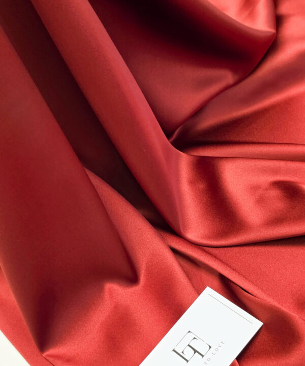 Burgundy bridal pure silk material
