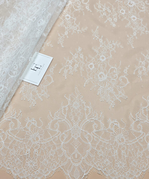 Off white lace fabric sold by the meter online shop
