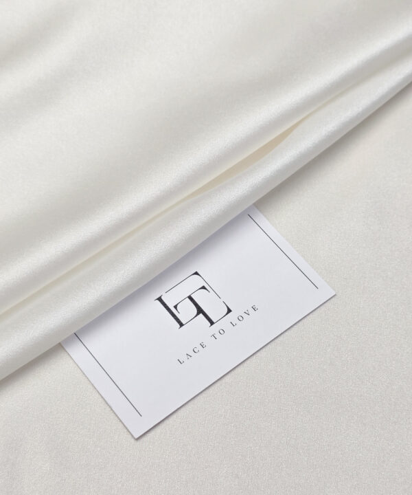 Ivory stretch bridal silk satin fabric