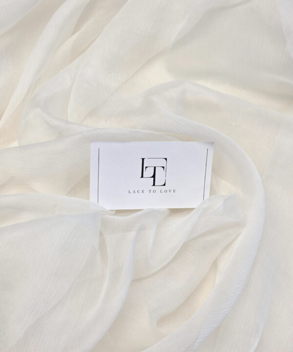 Luxury silk chiffon fabric crinkle