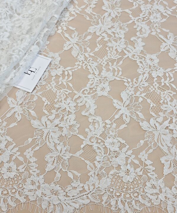 Ivory Chantilly bridal lace french fabric europe