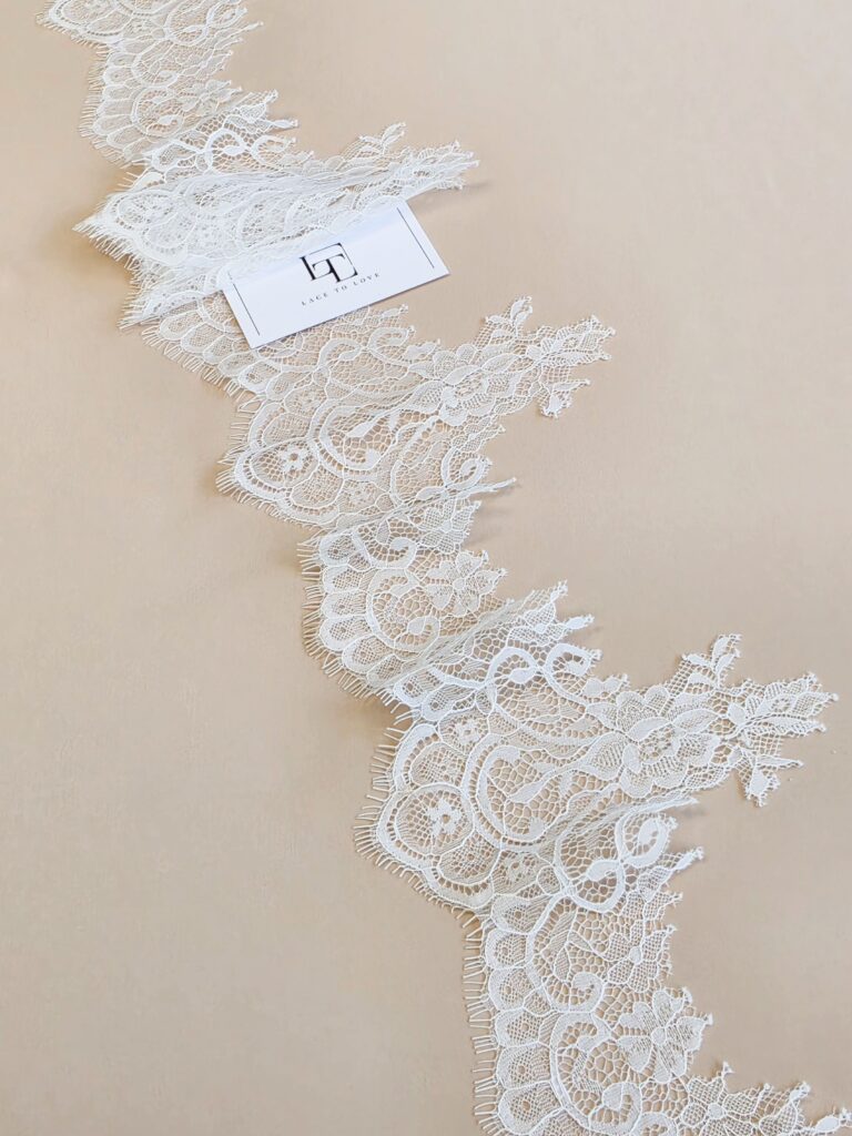 Lace trim fabric online shop delivery