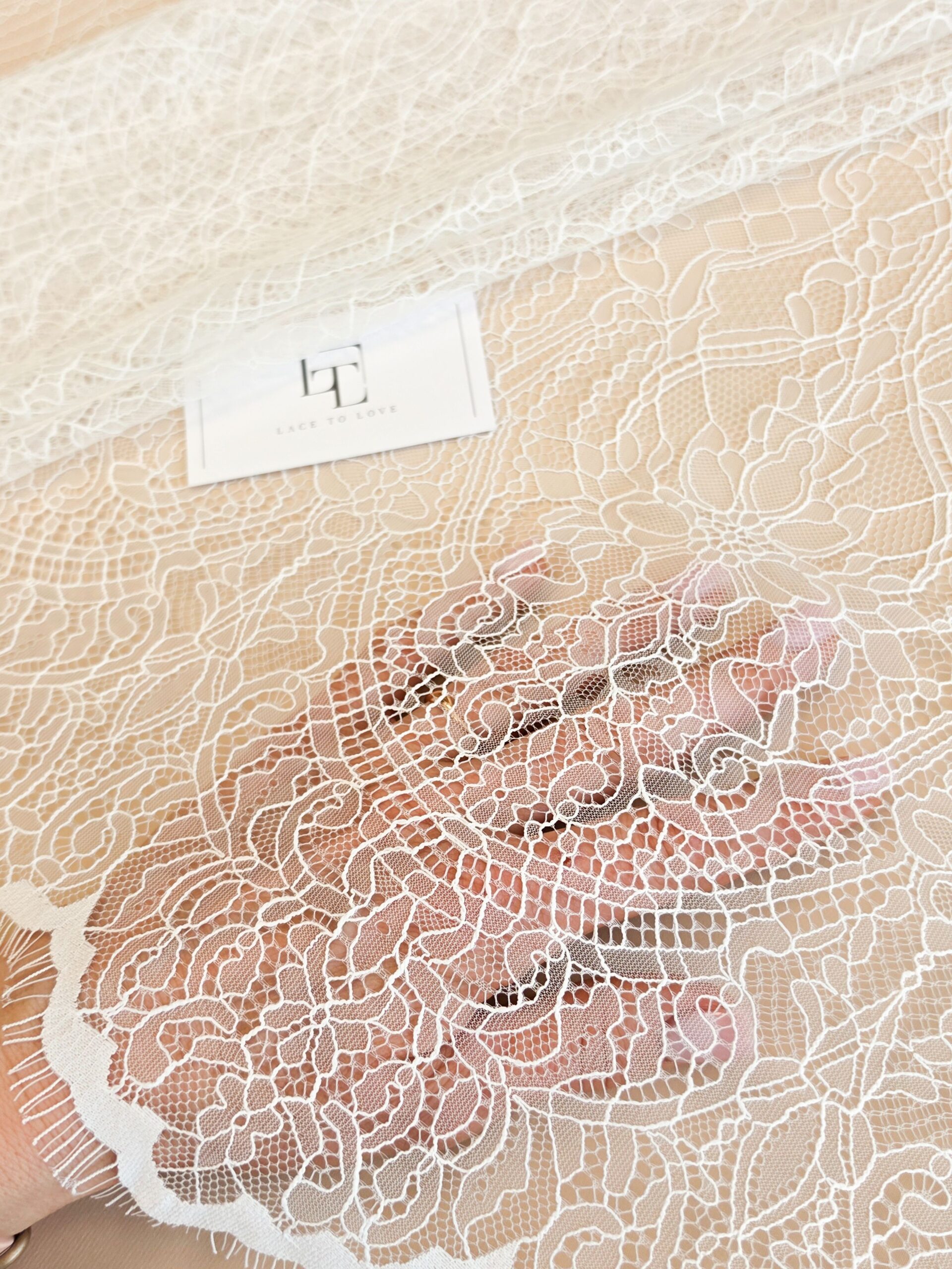 White wedding bridal lace cloth sold by the yard