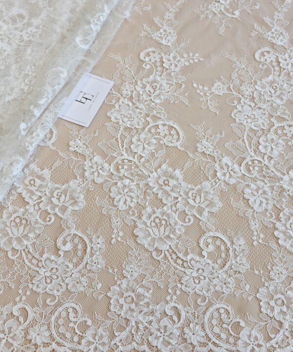 White wedding bridal lace cloth sold by the yard