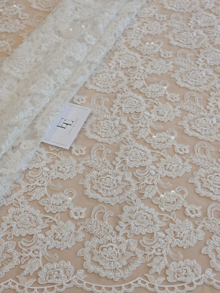 High quality wedding lace fabric by the meter