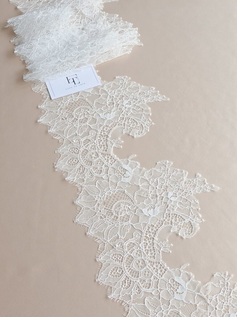Off white lace ribbon sold by the yard