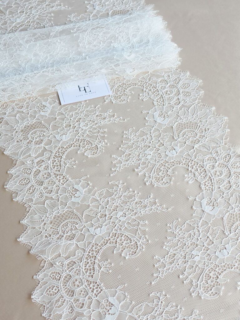 Off white lace ribbon sold by the yard