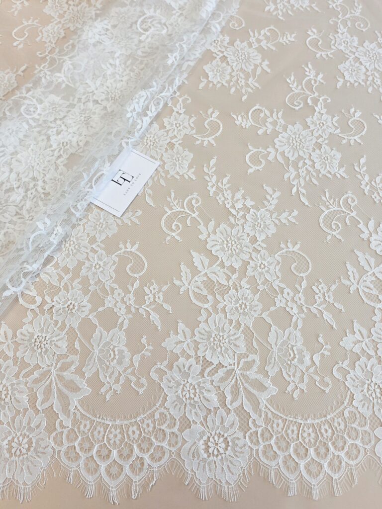 White wedding bridal lace cloth sold by the yard