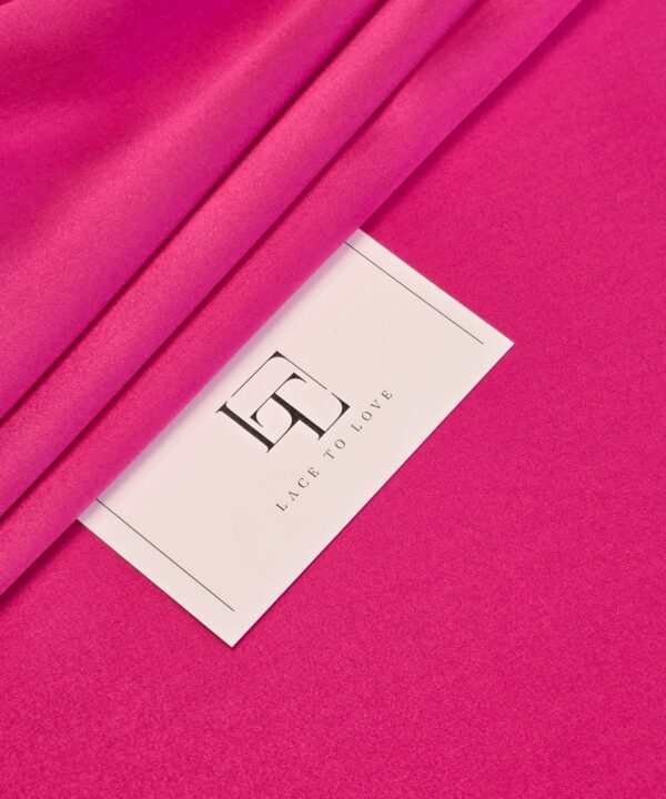 Bright pink wedding silk satin fabric