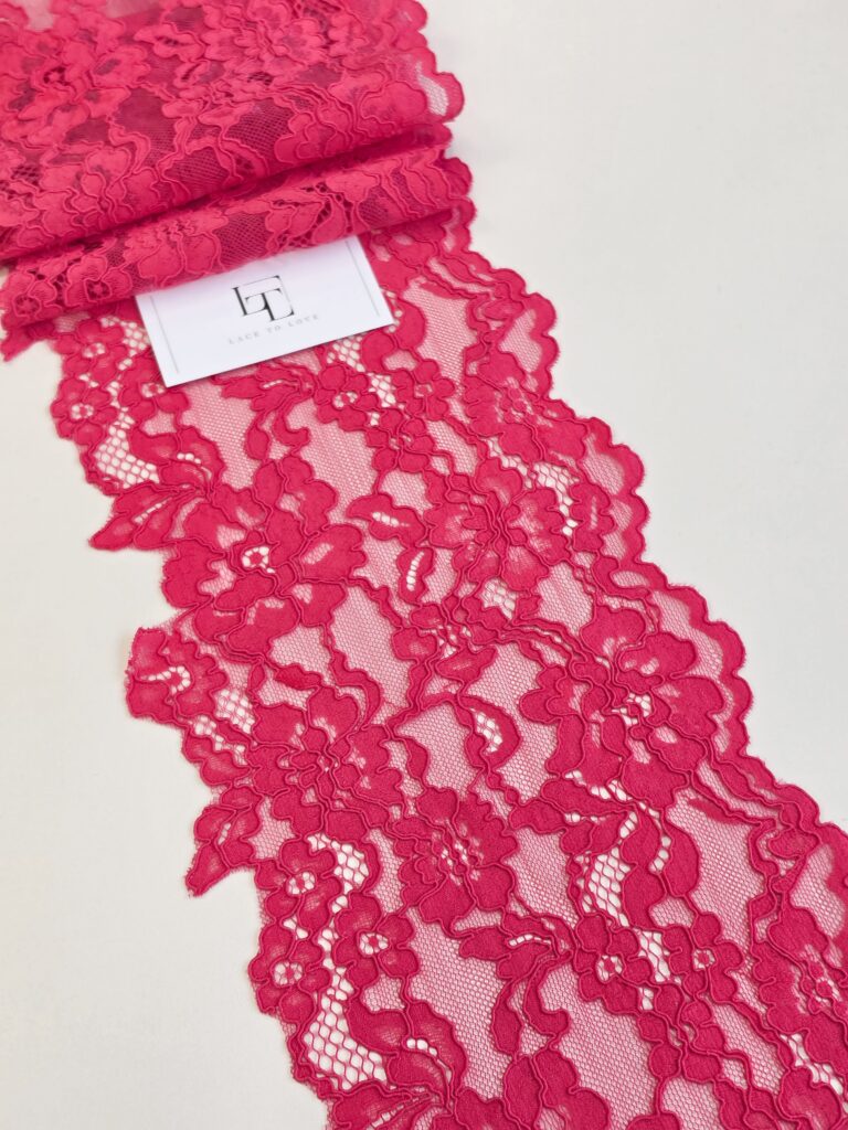 Pink lace edging sold by the meter online shop